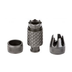 Spikes Tactical Barking Spider 2 1/2-28 Muzzle Brake, 9mm, Black Nitride