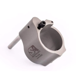 .936” Adjustable Gas Block / Stainless Steel / Solid, Set Screw / Stainless Matte Finish