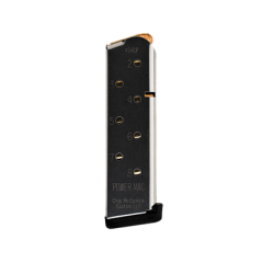 CMC Products 16132C Power Mag  8rd 45 ACP Fits 1911 Officer Black Stainless Steel