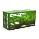 New Republic Training and Range 357 Magnum Ammo 158 Grain Full Metal Jacket Flat Point