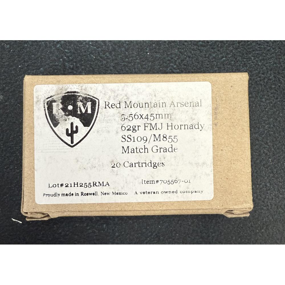 RED MOUNTAIN ARSENAL 5.56 FMJ 62 GR