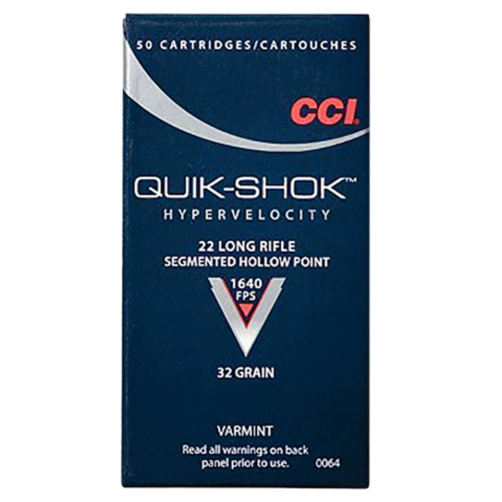 CCI .22 Long Rifle 32 Grain Segmented Hollow Point 50rds CCI .22 Long Rifle 32 Grain Segmented Hollow Point 50rds