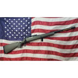 CVA Cascade, Bolt Action Rifle, 22-250 Remington, 22 Threaded Barrel, 5/8X24 Thread Pattern, Cerakote Finish, Graphite Black, Synthetic Stock, Olive Drab Green, 0 MOA Picatinny Rail, 1 Magazine, 4 Rounds CR3908G