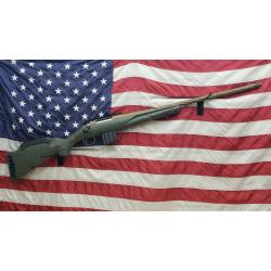Ruger American Generation II, Predator, Bolt Action Rifle, 350 Legend, 22 Spiral Fluted Barrel, 1:16 Twist, Threaded 1/2-28, Muzzle Brake, Cerakote Finish, Burnt Bronze, Green Splatter Synthetic Stock, Manual Safety, Picatinny Rail, 5 Rounds, 1 Magaz