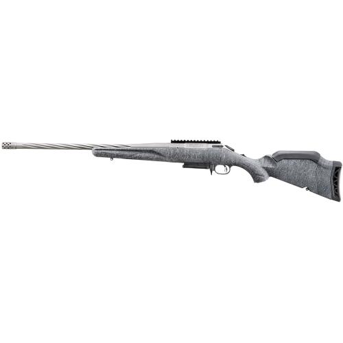 Ruger 46902 American Gen 2 308 Win 3+1, 20 Gun Metal Gray Cerakote Spiral Threaded Barrel, Gun Metal Gray Cerakote Receiver w/Picatinny Rail, Gray Splatter Adjustable Synthetic Stock