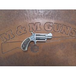 Pre-Owned NAA Ultra-compact 5-shot .22 WMR mini revolver with stainless steel construction, reliable performance, and easy deep concealment. (Consignment)
