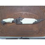 Fixed Blade Knife Engraved With Eagles (Consignment)