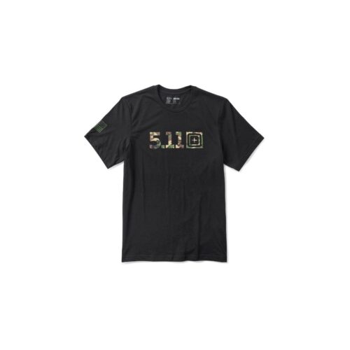 WOODLAND CAMO FILL SS TEE - Mens - BLACK 2 - XL