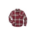 BRIANNA PLAID FLANNEL L/S - Womens - BURGUNDY PLAID 2 - XL