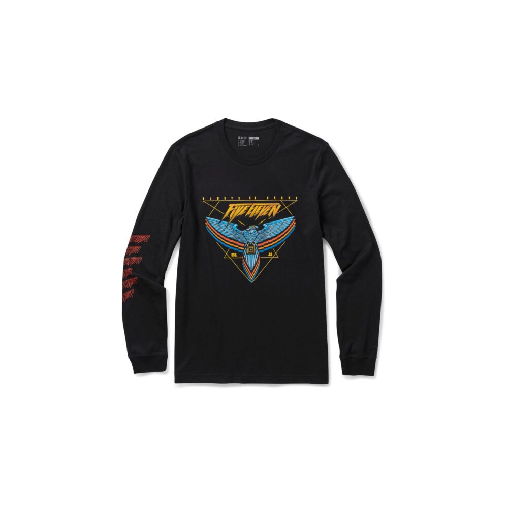 CHROME EAGLE LS TEE - Mens - BLACK - S