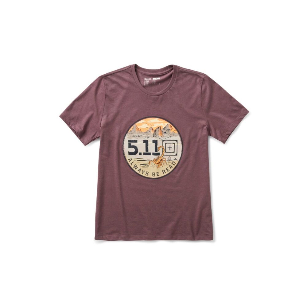 WM DESERTSCAPE SS TEE - Womens - RAISIN - M