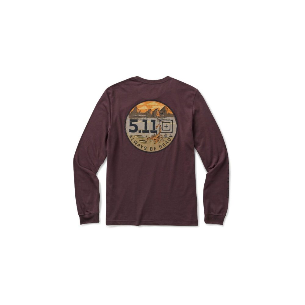 DESERTSCAPE LS TEE - Mens - RAISIN - XL