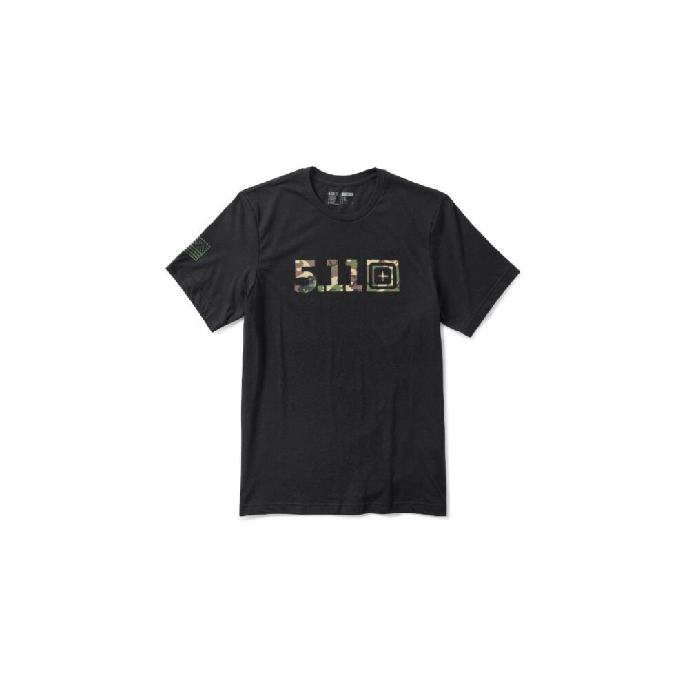 WOODLAND CAMO FILL SS TEE - Mens - BLACK 2 - S