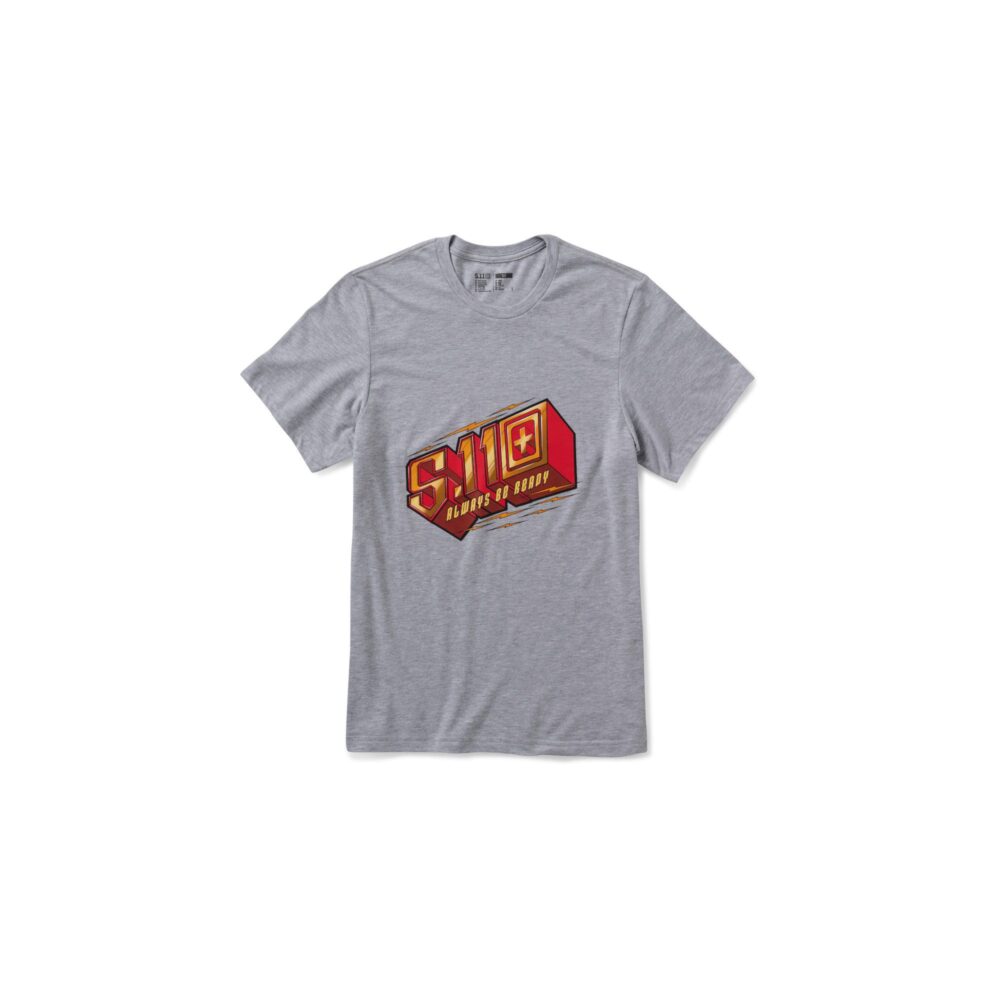3D LOCK UP SS TEE - Mens - HEATHER GREY - L