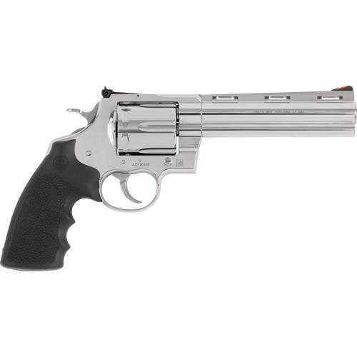 Colt's Manufacturing Anaconda, Revolver, Single/Double Action, 45 Long Colt, 6 Barrel, Stainless Steel Finish, Silver, Hogue Rubber Grips, 6 Rounds ANACONDA-SP6RTS-45C