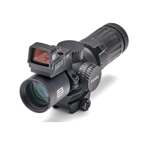 EOTECH Vudu Rifle Scope, 3-9X32mm, HC-1 Reticle, Second Focal Plane, Includes Integrated Mount and EFLX Mini Reflex Red Dot Sight 