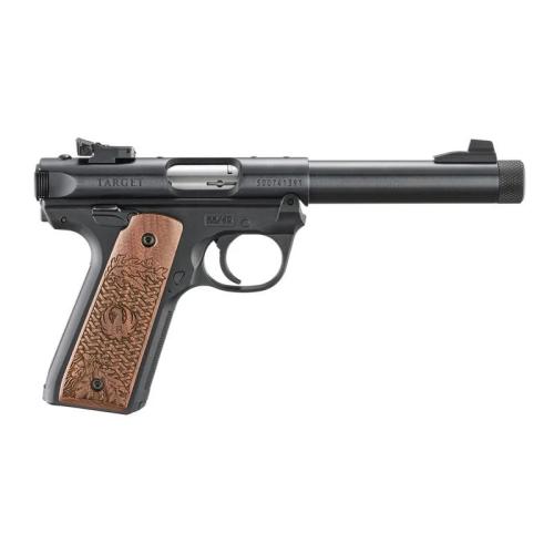 Ruger Mark IV 22/45, CS .22LR, 5.5" B, Threaded, Engraved Walnut Grip, 10RD
