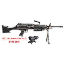 FN America M249S, Semi-automatic Rifle, Steel Frame, 556NATO, 18.5 Chrome Lined Cold Hammer Forged Barrel, Matte Finish, Para Black, Ergonomic Polymer Stock, Adjustable Primary Sights, Standard Disintegrating Link Belt-Fed, Includes Integral Steel Bi FN America M249S, Semi-automatic Rifle, Steel Frame, 556NATO, 18.5 Chrome Lined Cold Hammer Forged Barrel, Matte Finish, Para Black, Ergonomic Polymer Stock, Adjustable Primary Sights, Standard Disintegrating Link Belt-Fed, Includes Integral Steel Bi