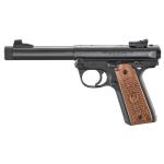 Ruger Mark IV 22/45, CS .22LR, 5.5" B, Threaded, Engraved Walnut Grip, 10RD