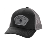 Benelli Logo Patch Hat, Faded Black w/ Gray Mesh