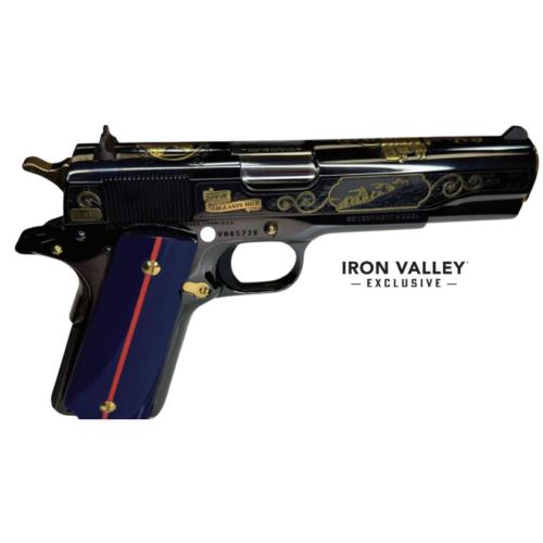 1911 Classic Government, The Few The Proud, .45 ACP, 5" Barrel, High Polished Blued, Blue/Red Grips, 7-rd, IVS Exclusive