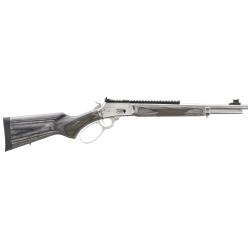 Marlin Firearms 1894 SBL, Lever Action Rifle, 44 Magnum, 16.10 Cold Hammer-Forged Stainless Steel Barrel, Threaded 5/8X24, Polished Stainless Finish, Gray Laminate Stock, Fiber Optic Front Sight with Tritium Ring, Adjustable Ghost Ring Rear Aperture,