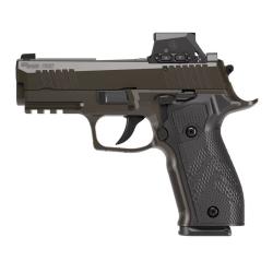 Sig Sauer P226, X-Series Legion, Semi-automatic, Double Action/Single Action, Metal Frame Pistol, Carry Size, 9MM, 3.8 Barrel, Cerakote Finish, Legion Gray, Sig-Loc Pro Romeo-X Compact Optic, X-Ray 3 Night Sights, Manual Safety, G10 Grips, 18 Rounds,