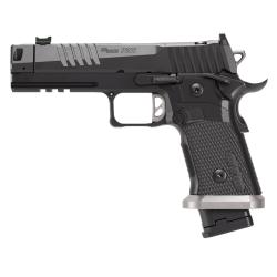 Sig Sauer P211, Semi-automatic, Single Action Only, Metal Frame Pistol, Full Size, 9MM, 4.4 Barrel, MACH3D Compensator, Nitron Finish, Black, Sig-Loc Pro Footprint Optics Ready Slide, Fiber Optic Sights, Flared Magwell, 3 Magazines, 21/23+1 Capacity