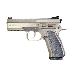 CZ Shadow 2 Compact Silver Industrial Series Polished Stainless 9mm 4
