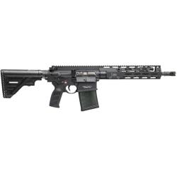 Heckler & Koch MR762 A4, Semi-automatic, Short Barrel Rifle, 762NATO, 13 Threaded Barrel, 5/8X24 Thread Pitch, Anodized Finish, Black, M-LOK Free Float Handguard, Adjustable Gas Block, Ambidextrous Controls, 20 Rounds, 1 Magazine 81001054