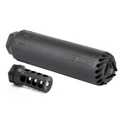 HUXWRX Flow, Suppressor, 762NATO, Black, Titanium, Includes 5/8x24 762 Muzzle Brake, Fits HUXWRX Muzzle Devices 2748