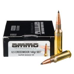 Ammo Inc 65CM140SSTA20 Signature  6.5Creedmoor 140gr Super Shock Tip 20 Per Box/10 Case