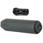 HUXWRX Safety Company Flow 556 Ti, Suppressor, 6.8 Long, 556NATO, 1/2x28 Flash Hider, C-Series Cerakote Finish, Black, Grade 5 Titanium Construction 3292