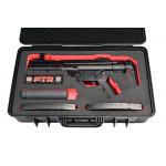 PTR 9SDM-B Roller-Delayed Blowback, Semi-Auto 9mm SBR with 6" SD (Ported) Barrel, CS1 Collapsible Stock, Vent SDM Suppressor, Magpul MBUS PRO Sights HK Style Front, 2 Magazines & Deluxe Hard Case. 9SDM-BRAVO