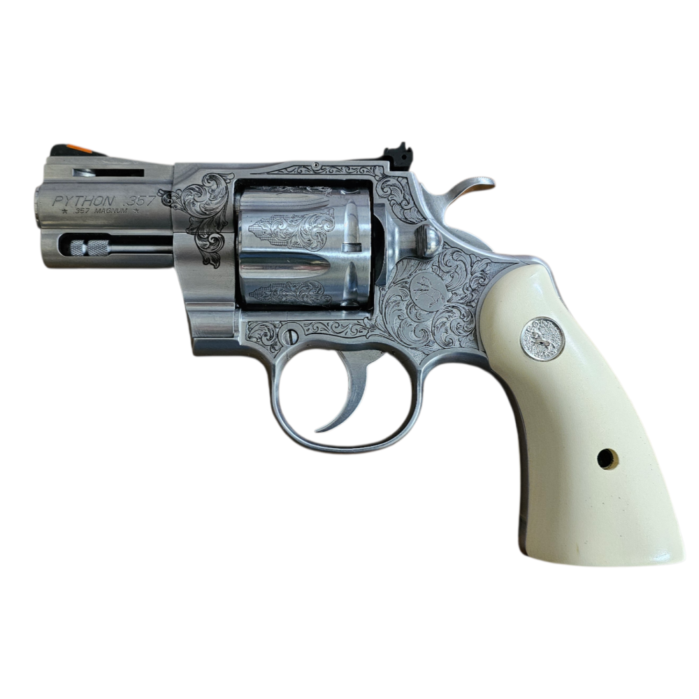 PYTHON 357 MAG 2.5" ENGRAVED HOLLY GRIPS LIPSEY'S EXCLUSIVE TYLER GUN WORKS PREMIER GRADE