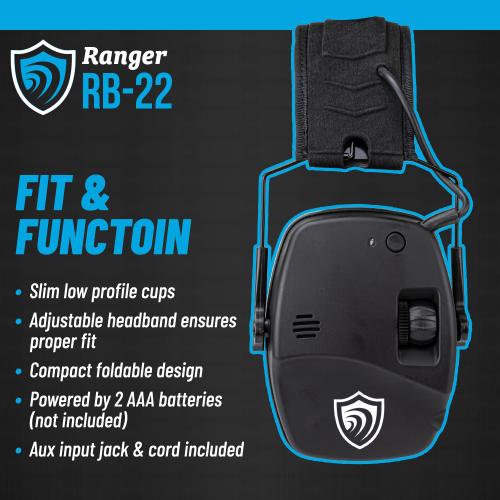 Earshield Ranger Electronic Earmuff with Bluetooth
