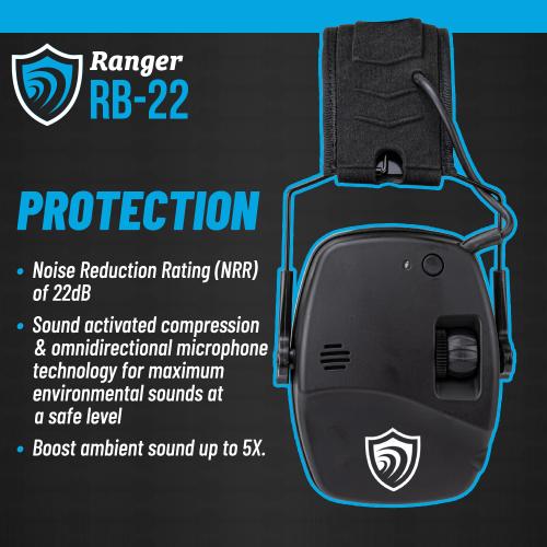 Earshield Ranger Electronic Earmuff with Bluetooth