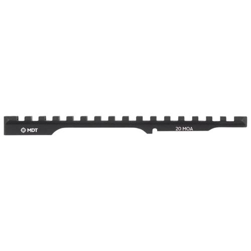 MDT Picatinny Scope Rail Black Anodized 11" Long Fits Tikka T1X Rimfire Action, 20 MOA 104505BLK