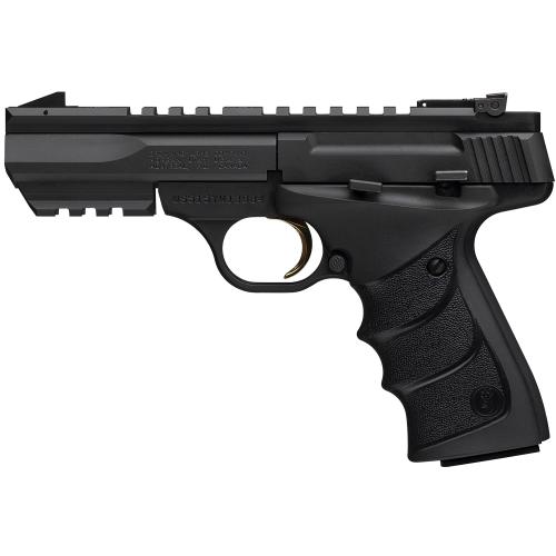 Buck Mark Black Label URX 22 LR 10+1 5.50" Matte Blued Contoured Barrel, Matte Black Serrated Slide, Matte Black Aluminum Frame w/Picatinny Rail, Blac