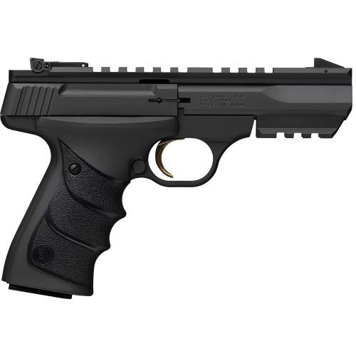 Buck Mark Black Label URX 22 LR 10+1 5.50" Matte Blued Contoured Barrel, Matte Black Serrated Slide, Matte Black Aluminum Frame w/Picatinny Rail, Blac