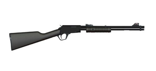 Rossi RP22181SY Gallery  22 LR Caliber with 15+1 Capacity, 18 Barrel, Polished Black Metal Finish & Black Synthetic Stock Right Hand (Full Size)