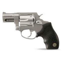 Taurus 2-85629 856 *CA Compliant 38 Special +P Caliber with 2 Barrel, 6rd Capacity Cylinder, Overall Matte Finish Stainless Steel & Finger Grooved Black Rubber Grip