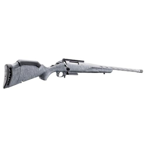 Ruger American Generation II, Bolt Action Rifle, 308 Winchester, 20 Spiral Fluted Barrel, 1:10 Twist, Threaded 5/8x24, Muzzle Brake, Cerakote Finish, Gunmetal, Gray Splatter Synthetic Stock, Manual Safety, Picatinny Rail, 3 Rounds, 1 Magazine 46902