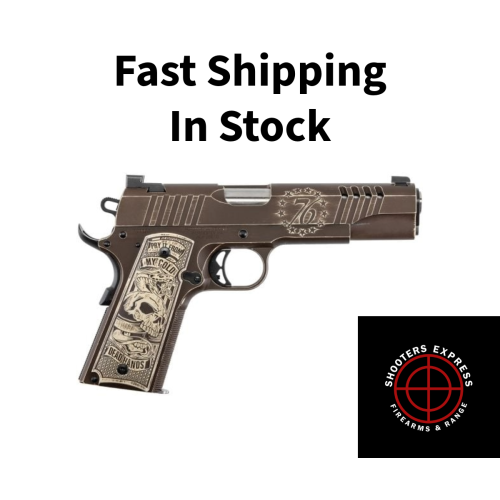 1911A1 1776 ENGRAVED 45ACP 7+1 DESERT SAND/PLUM BROWN