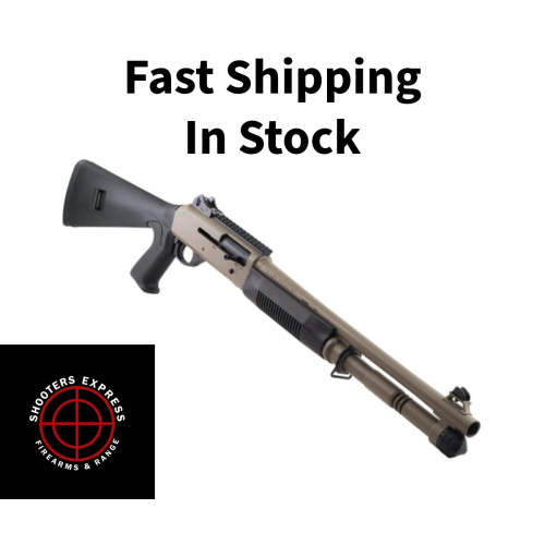 BENELLI M4 TACTICAL 12GA 18.5" PISTOL GRIP SHOTGUN BLK/FDE 11779