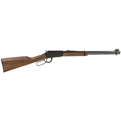 Henry Repeating Arms Lever Action, 22LR, 18.25 Barrel, Blue Finish, Walnut Stock, Adjustable Sights, 15Rd H001