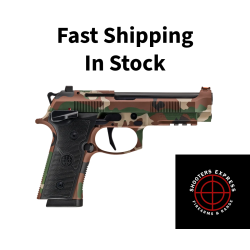 Beretta 92XI, Combat, Single Action Only, Semi-automatic, Full Size, 9MM, 4.7 Barrel, Ambidextrous Manual Safety, Cerakote Finish, BDU Camo, 18 Rounds, 2 Magazines SPEC0731A18