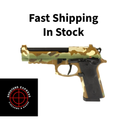 Beretta 92XI, Combat, Single Action Only, Semi-automatic, Full Size, 9MM, 4.7 Barrel, Ambidextrous Manual Safety, Cerakote Finish, Multicam, 18 Rounds, 2 Magazines SPEC0733A18
