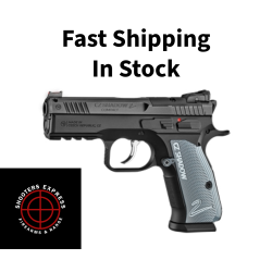 CZ Shadow 2 Compact, Double Action/Single Action, Semi-automatic, Metal Frame Pistol, 9MM, Matte Finish, Black, Aluminum Grips, Manual Safety, Optics Cut Slide, Red Fiber Optic Front Sight/ Adjustable Rear, 15 Rounds, 2 Magazines 91252