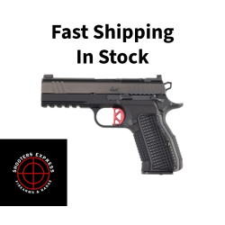 Dan Wesson DWX Compact, Single Action Only, Semi-Automatic, Metal Frame Pistol, Compact, 9MM, 4 Match Grade Barrel, DLC Finish, Black, Aluminum Grips, Optics Ready Slide, Manual Safety, Front Tritium Night Sight, Blacked Out Rear Fixed Rear Sight, Ra